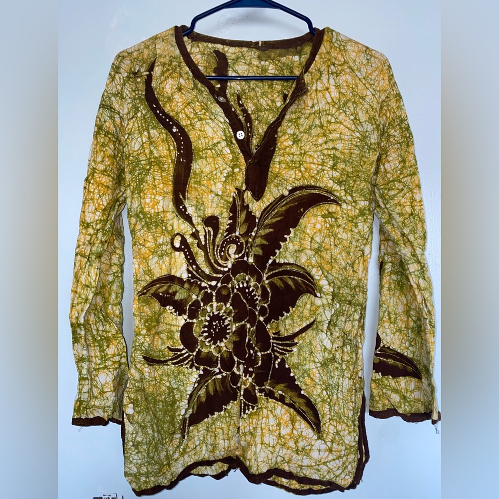 1970s batik tunic